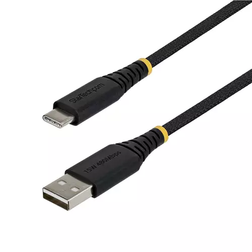 StarTech.com 3m (10ft) USB-A to USB-C Fast Charging Cable 15W 3A Dual-Layer Braided Nylon/TPE Jacket Durable USB-A to Type C Charger Cord USB A to USB C Cable