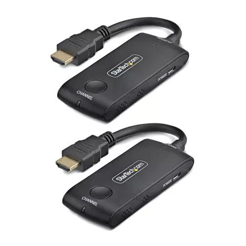 StarTech.com Wireless USB-C to HDMI Extender for Meeting Rooms and Huddle Spaces 4K 60Hz 65ft Range USB Powered Plug-and-Play Transmitter and Receiver Kit