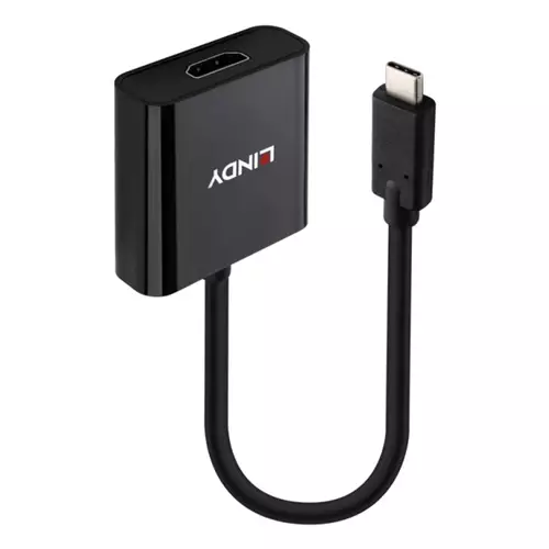 Lindy 43438 video cable adapter 0.15 m USB Type-C HDMI Black