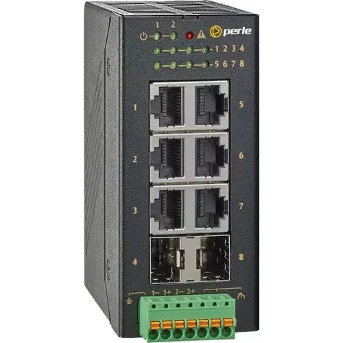 Perle IDS-106GE-2SFP Unmanaged Gigabit Ethernet (10/100/1000) Black