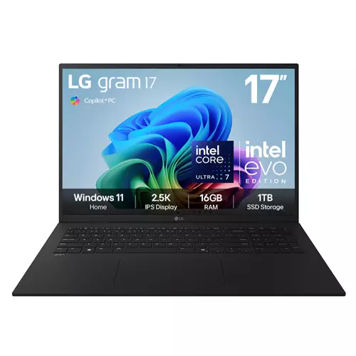 LG Gram AI 17" Windows 11 Home Black (U7 256V/1TB SSD/16GB/Intel Arc 140V/WQXGA)