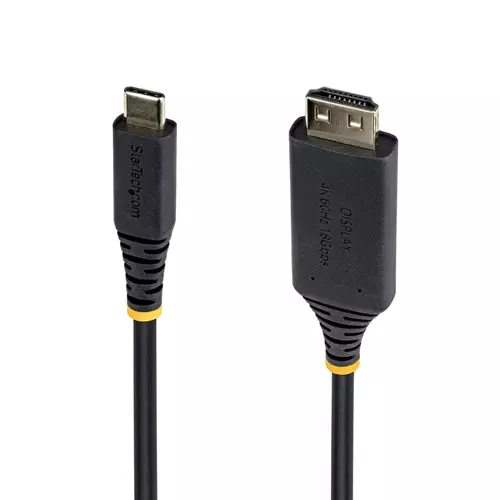 StarTech.com 1m USB-C to HDMI Adapter Cable Gripping HDMI Connector 4K 60Hz Thunderbolt Compatible HDR Uni-Directional Cord for MacBook Dell HP Lenovo