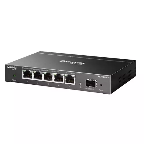 TP-Link Omada ES206X-M2 network switch Managed L2 2.5G Ethernet (100/1000/2500) Desktop/Wall-Mounting Black