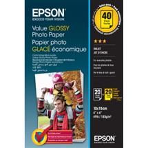 Epson Value Glossy Photo Paper - 10x15cm - 2x 20 sheets (BOGOF)