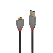 Lindy 2m USB 3.2 Type A to MicroB Cable, 5Gbps, Anthra Line, 2 m, USB