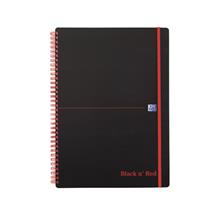 Notebooks | Black n Red A4 Wirebound Polypropylene Cover Notebook Ruled 140 Pages