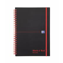 Black n Red A5 Wirebound Polypropylene Cover Notebook Recycled Ruled