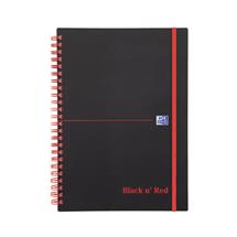 Black n Red A5 Wirebound Polypropylene Cover Notebook Ruled 140 Pages