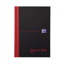 Black n Red A6 Casebound Hard Cover Notebook Ruled 192 Pages Black/Red