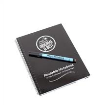 Magic Whiteboard A5 Wirebound Hard Cover Reusable Notebook Plain 40