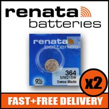 Watch Batteries | Bundle of 2 x Renata 364 Watch Battery 1.55v SR621SW + Quzo Belgian