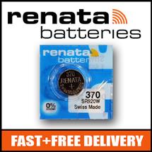 Renata | 1 x Renata 370 Watch Battery 1.55v SR920W  Official Renata Watch