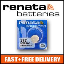 Watch Batteries | 1 x Renata 377 Watch Battery 1.55v SR626W  Official Renata Watch