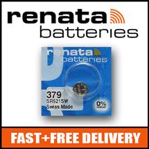 Watch Batteries | 1 x Renata 379 Watch Battery 1.55v SR521SW  Official Renata Watch
