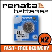 Watch Batteries | Bundle of 2 x Renata 391 Watch Battery 1.55v SR1120W + Quzo Belgian