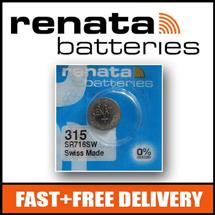 Watch Batteries | 1 x Renata 315 Watch Battery 1.55v SR716SW  Official Renata Watch