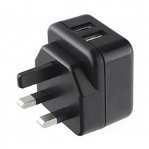 Quzo  | Pama 3-pin Wall Plug USB-C & USB-A Charger, 3 AMP | Quzo UK