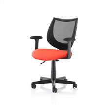 Camden Black Mesh Chair in Tabasco Orange - KCUP1519