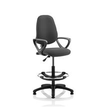 Eclipse Plus I Charcoal Chair With Loop Arms With Hi Rise Kit KC0244