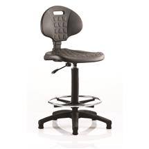 Malaga Hi Rise Draughtsman Chair Black OP000089 | In Stock