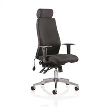 Onyx Office Chairs | Onyx Black Fabric With Headrest With Arms OP000094