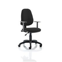 Office Chairs | Eclipse Plus I Black Chair With Adjustable Arms KC0018