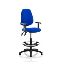 Eclipse Plus II Chair Blue Adjustable Arms Hi Rise Kit KC0259