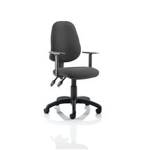 Eclipse Plus II Chair Charcoal Adjustable Arms KC0029