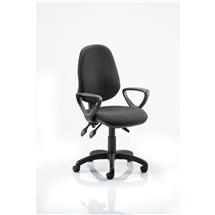 Eclipse III Office Chairs | Eclipse Plus III Chair Black Loop Arms KC0038 | In Stock