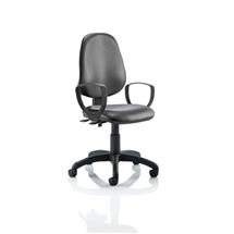 Office Chairs | Eclipse Plus III Vinyl Chair Black Loop Arms KC0041