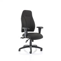 Esme Office Chairs | Esme Black Fabric Posture Chair With Height Adjustable Arms OP000232