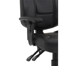 Jackson | Jackson Black Leather Chair with Height Adjustable Arms KC0284