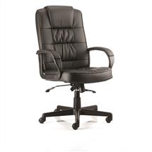 Office Chairs | Moore Executive Leather Chair Black with Arms EX000050
