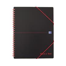 Oxford Black n Red Meeting Book Wirebound A4+ Ruled Margin SCRIBZEE
