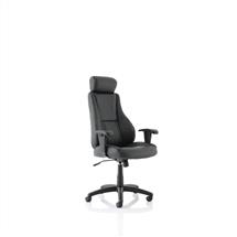 Winsor | Winsor Black Leather Chair With Headrest EX000213 | In Stock