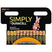 Duracell Simply AAA Alkaline Batteries (Pack 12) - MN2400B12SIMPLY