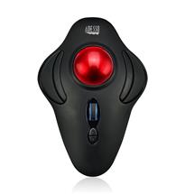 Black, Red | Adesso iMouse T40 - Wireless Programmable Ergonomic Trackball Mouse