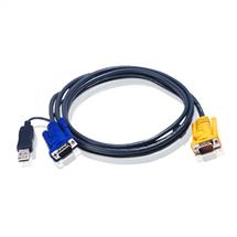 ATEN USB KVM Cable 3m. Cable length: 3 m, Video port type: VGA,