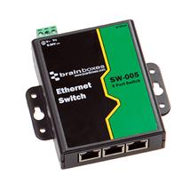 Black, Green | Brainboxes SW005 network switch Unmanaged Fast Ethernet (10/100)