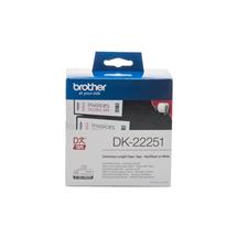 Black, Blue, White | Brother DK-22251 label-making tape Black and red on white