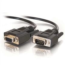 C2g Serial Cables | C2G 2m DB9 RS232 M/F Extension Cable - Black | Quzo UK