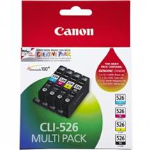 Canon CLI-526 C/M/Y/BK | Canon CLI526 BK/C/M/Y Ink Cartridge + Photo Paper Value Pack.