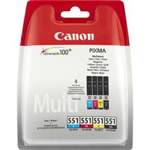 Canon CLI-551 C/M/Y/BK | Canon CLI-551 BK/C/M/Y Ink Cartridge + Photo Paper Value Pack