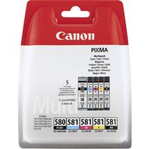 Canon Ink Cartridge | Canon PGI580BK/CLI581 BK/C/M/Y Pigment + Ink Cartridge Multi Pack,
