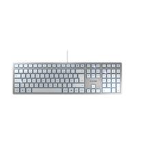CHERRY KC 6000 Slim keyboard USB US English Silver, White