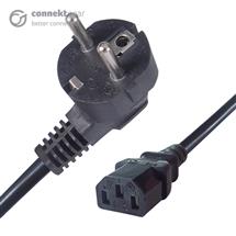 connektgear 2m European Mains Power Cable Schuko Plug to C13 Socket