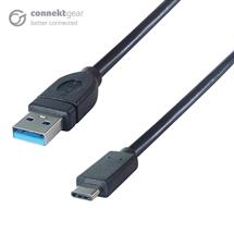 connektgear 2m USB 3.0 Charge and Sync Cable A Male to Type C Male