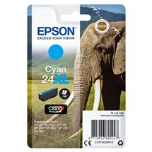 High | Epson Elephant Singlepack Cyan 24XL Claria Photo HD Ink