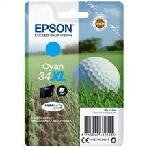 Epson Golf ball Singlepack Cyan 34XL DURABrite Ultra Ink. Cartridge