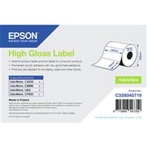 Epson Printer Labels | Epson High Gloss Label - Die-cut Roll: 102mm x 152mm, 800 labels